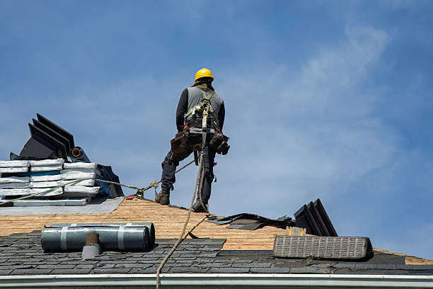 Professional Gutter Installation technician working in Upper Falls, MD
